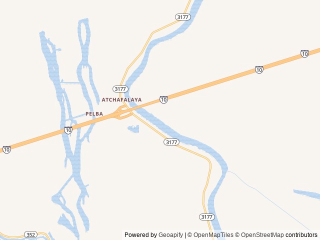 Map of Cajun Heritage RV Park location at Breaux Bridge, LA, United States