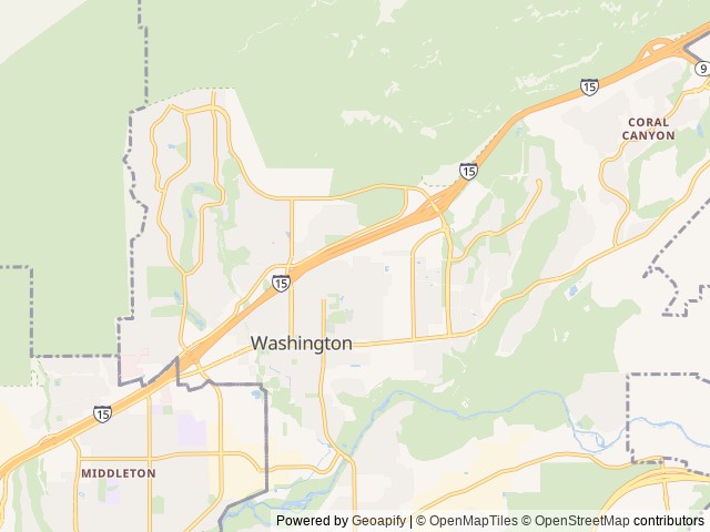 Map of Southern Utah RV Resort location at Washington, UT, United States