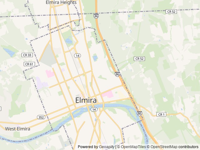 Map for 2012 Forest river Rockwood Roo near Elmira, NY