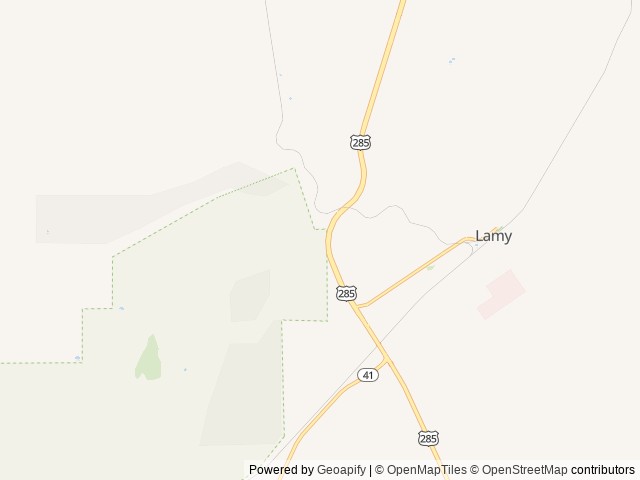 Map of KitFox location at Lamy, NM, United States
