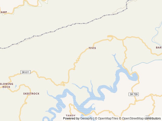 Map of Lower Twin Campground (VA) location at Haysi, VA, United States