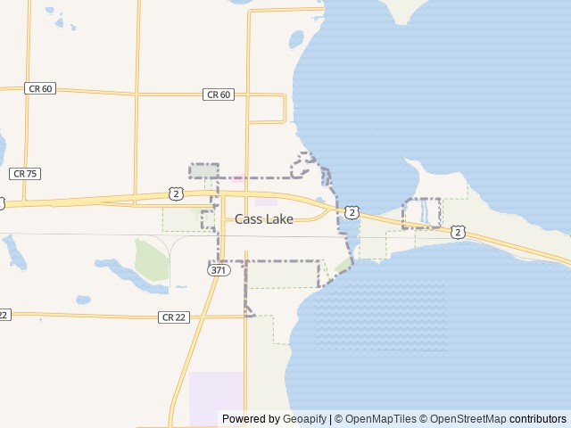 Map of Cass Lake Loop location at Cass Lake, MN, United States
