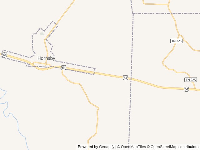 Map of Big Buck Resort location at Hornsby, TN, United States