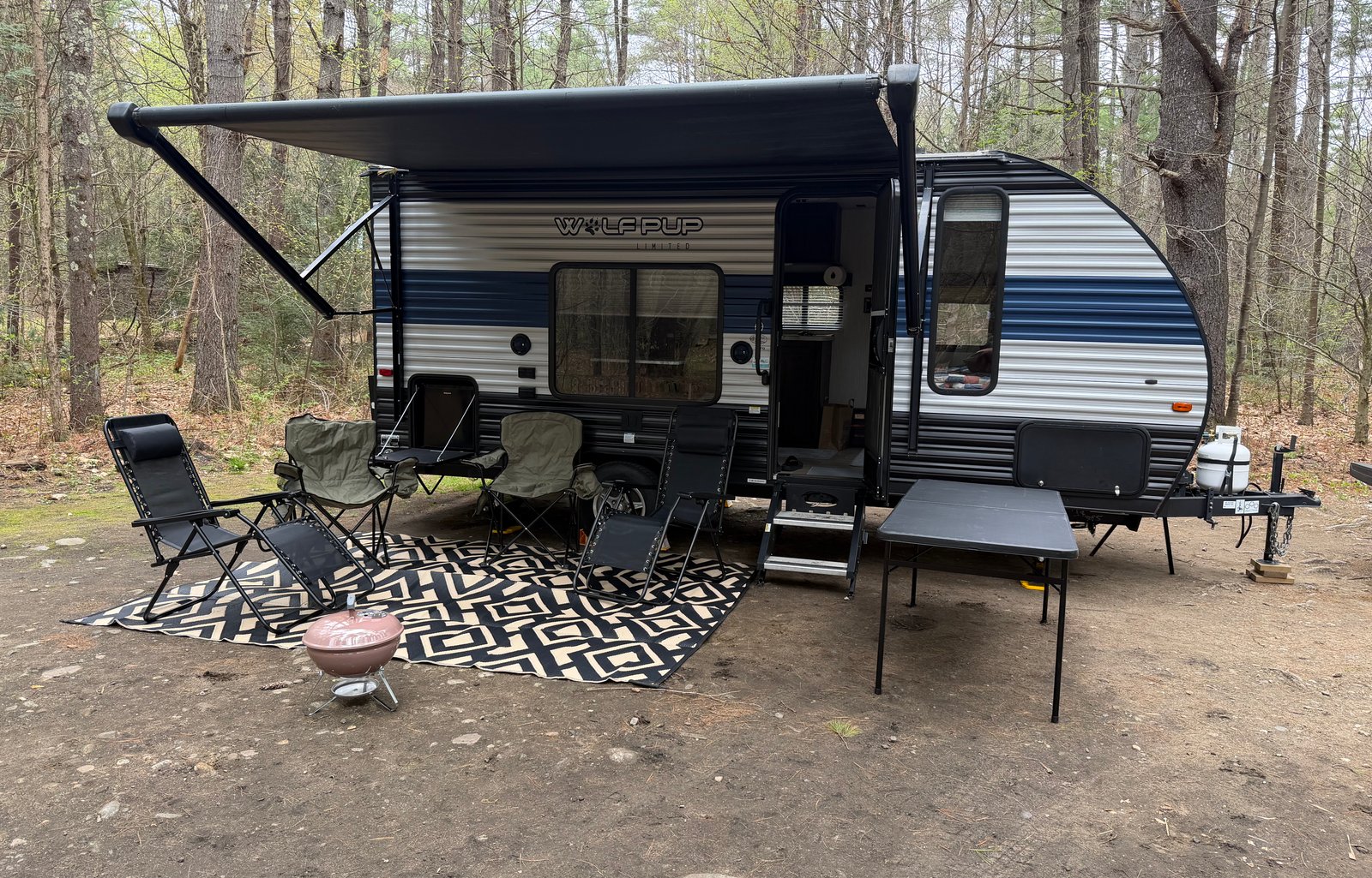 Travel light. Camp off‑grid. Fit for three.