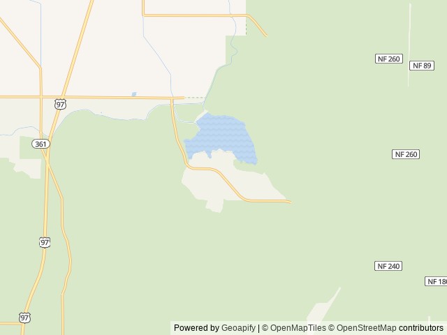 Map of South Shore Group Sites location at Prineville, OR, United States