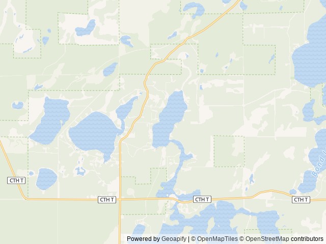 Map of Up North Resort location at Gordon, WI, United States