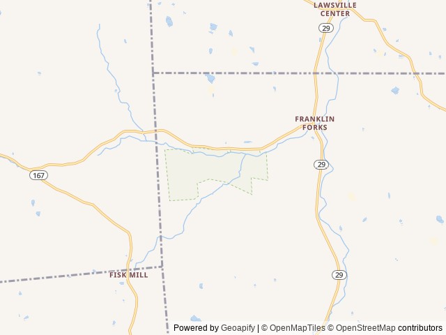 Map of Salt Springs Park location at Montrose, PA, United States
