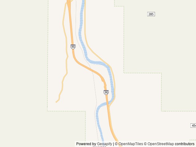 Map of Quartz Flat Campground (MT) location at Superior, MT, United States