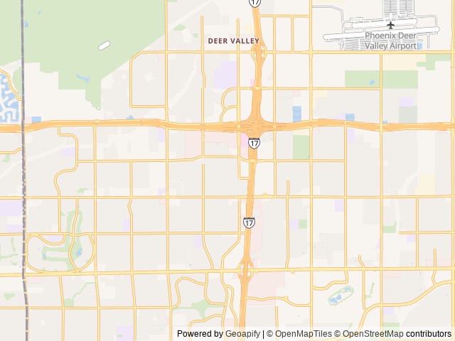 Map of Desert Shadows RV Resort location at Phoenix, AZ, United States