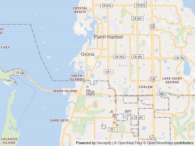Map of DDN Sun Retreats Dunedin location at Dunedin, FL, United States