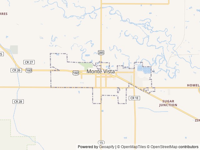 Map for Orchid near Monte Vista, CO