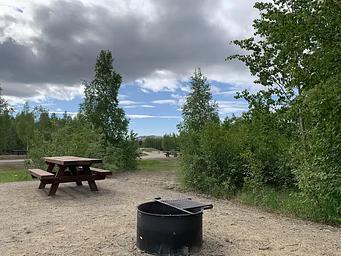 Campsite at the Arctic Circle