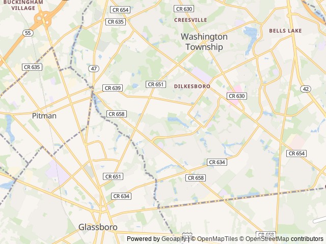 Map of Lake Kandle Campground location at Washington Township, NJ, United States