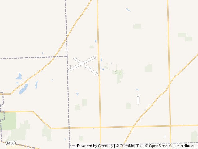 Map of Indian Creek Campground location at Tecumseh, MI, United States