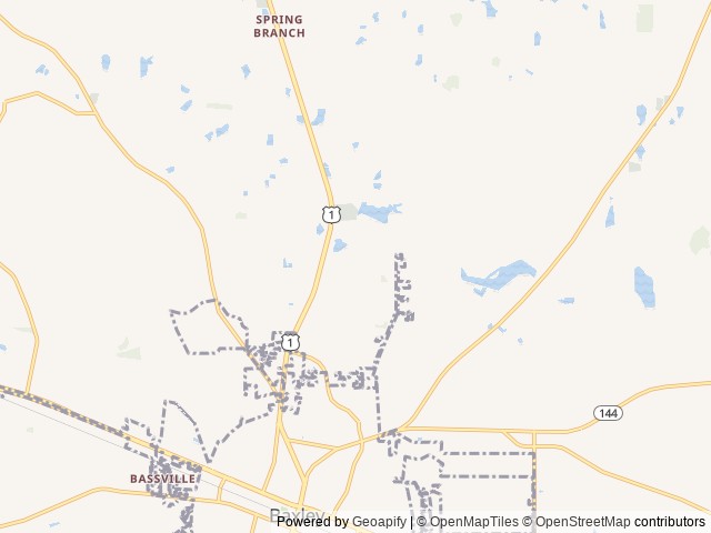 Map of Pecans and Pines RV Park location at Baxley, GA, United States