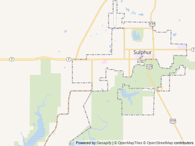 Map of Arbuckle RV Resort location at Sulphur, OK, United States