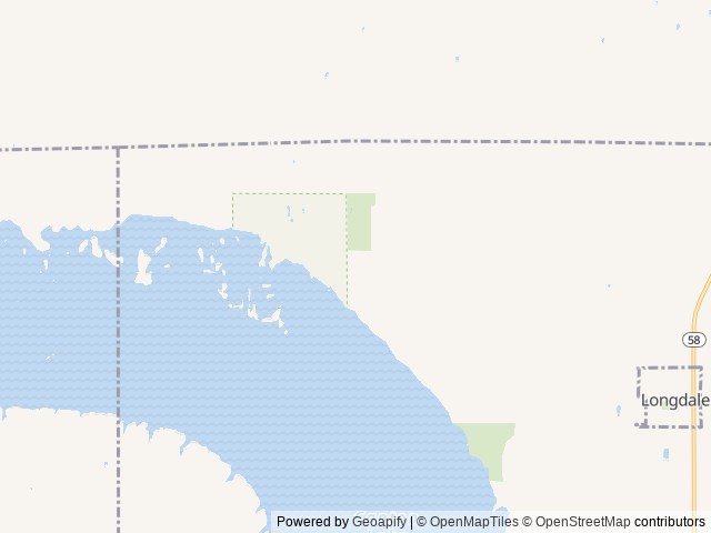 Map of Fairview location at Canton, OK, United States