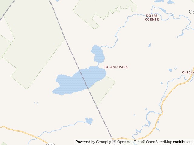 Map of Terrace Pines Campground location at Ossipee, NH, United States