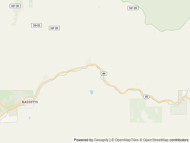 Map of Chapman location at Nevada City, CA, United States