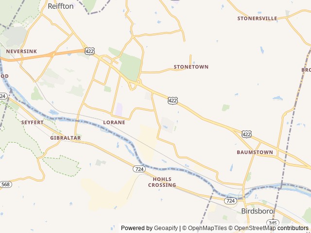 Map for The Great Escape near Reading, NJ