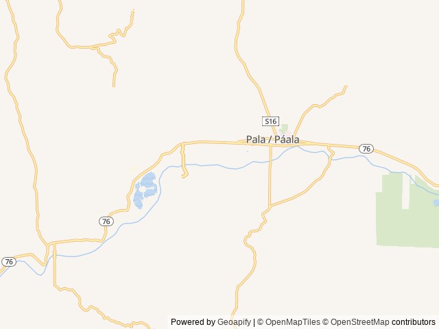 Map of Pala Casino RV Resort location at Pala, CA, United States