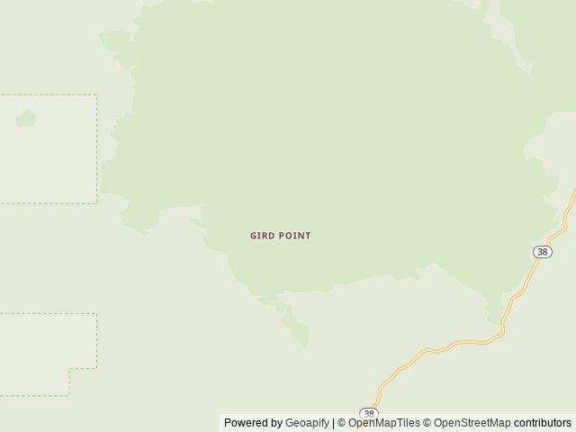 Map of Gird Point location at Darby, MT, United States
