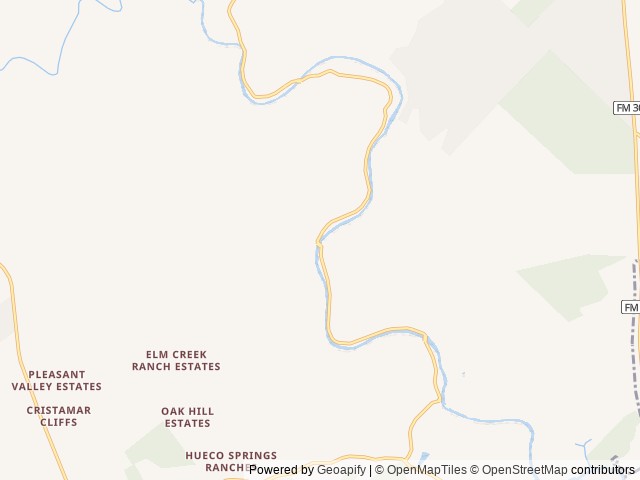 Map of River Road Camp location at New Braunfels, TX, United States