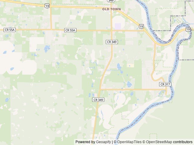 Map of Old Town Campground (Age Restricted 55+) location at Old Town, FL, United States