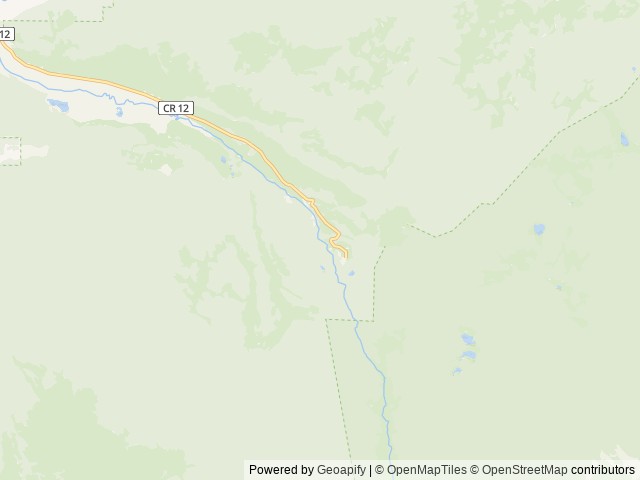 Map of Marvine Campground location at Meeker, CO, United States