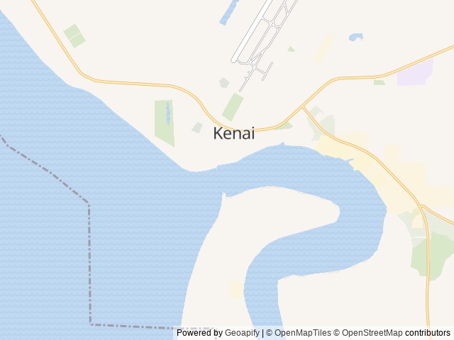 Map of Harborside RV Park location at Kenai, AK, United States