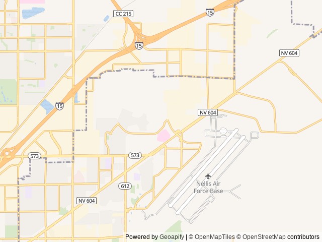 Map for 2021 Dutchmen RV Kodiak Ultimate 3321BHSL near Nellis Air Force Base, NV