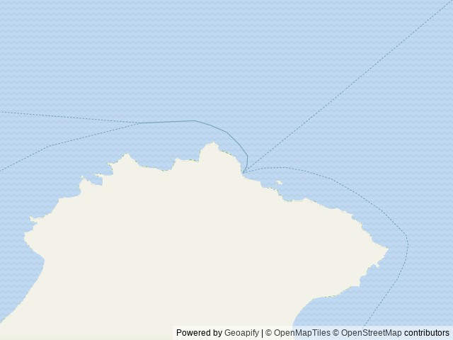 Map of Santa Cruz Scorpion location at Ventura, CA, United States