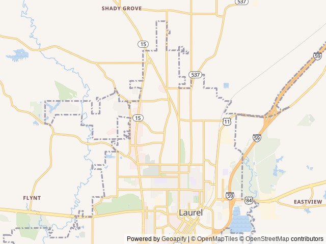 Map for 2GirlsCamping near Laurel, MS