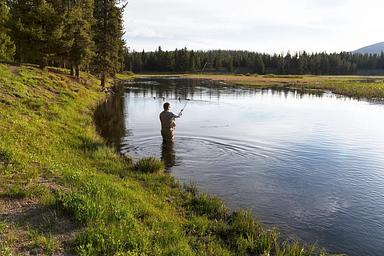 Fishing at Polecat Creek