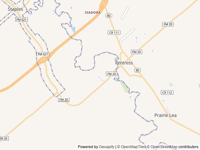 Map of Wahwahtaysee Resort location at FM 20, TX, United States