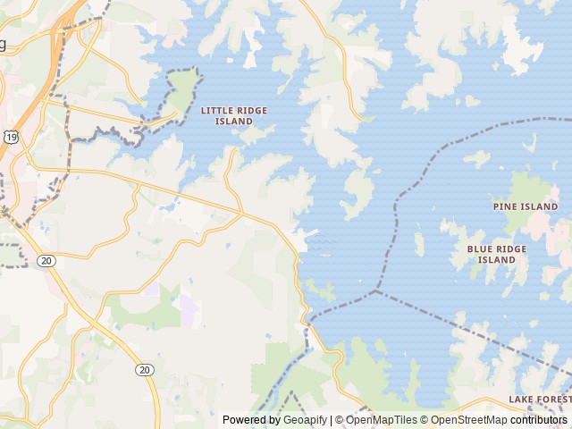 Map of Sawnee location at Cumming, GA, United States