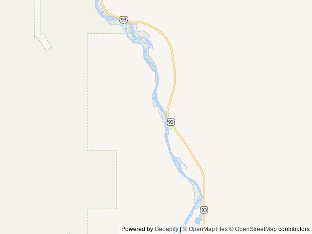 Map of Tower Rock Campground location at Salmon, ID, United States