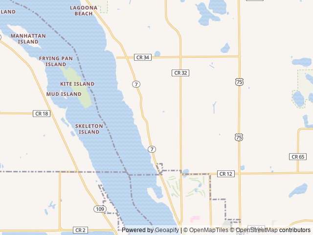Map of Lakeshore RV Park location at Big Stone Township, MN, United States