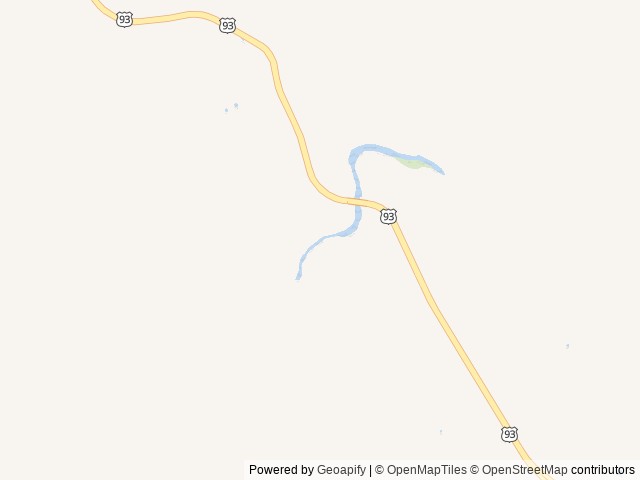 Map of Burro Creek Campground location at Kingman, AZ, United States
