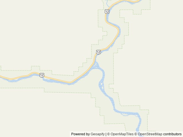 Map of Three Rivers Resort location at Kooskia, ID, United States