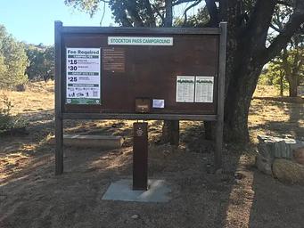 Stockton Pass Fee Board