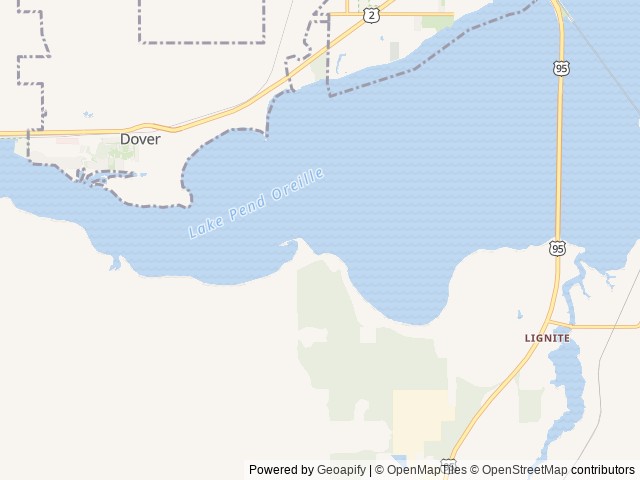 Map of Springy Point location at Oldtown, ID, United States