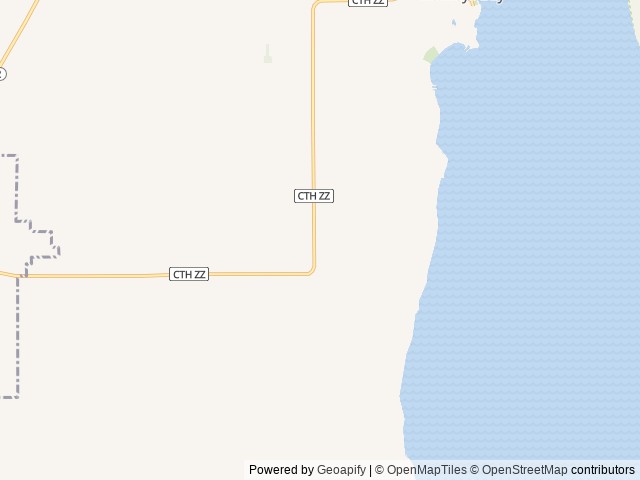 Map of Camp Door location at Sister Bay, WI, United States