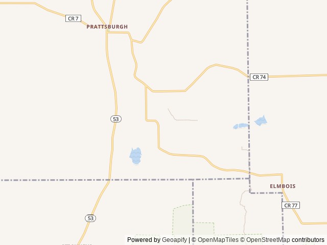 Map of Finger Lakes Campground location at Prattsburgh, NY, United States