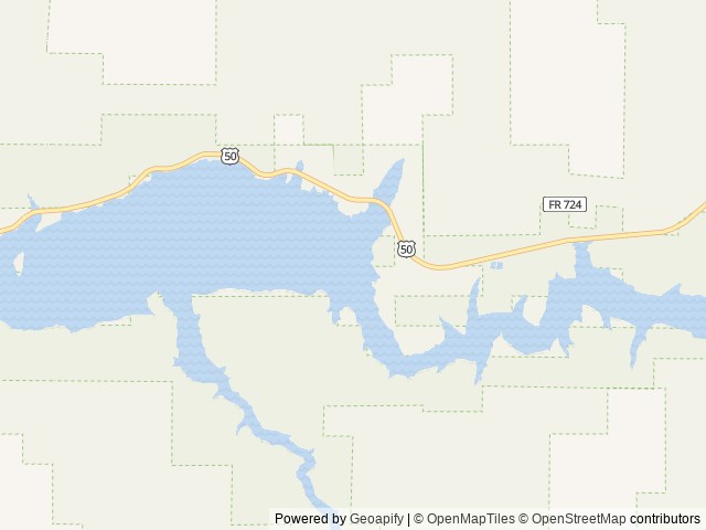 Map of Elk Creek Campground location at Gunnison, CO, United States