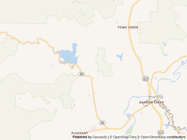 Map of Buck Creek RV Park location at Marion, NC, United States