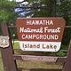 Island Lake Campground Sign