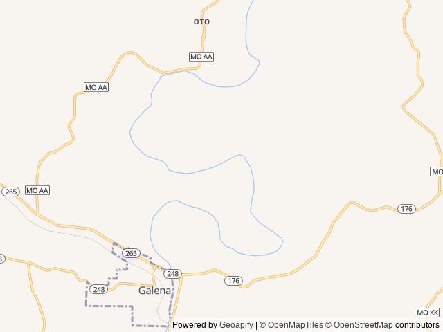 Map of River Rock Point location at Galena, MO, United States