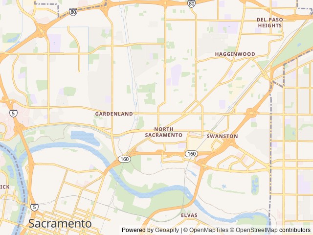 Map for Modern Family Suite Basecamp 26'CrossTrail Class C near Sacramento, CA