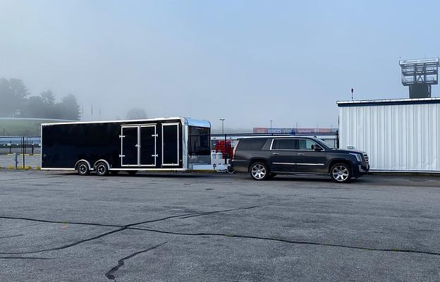 2021 Stealth 8.5x28 Race Car Hauler with room to sleep.